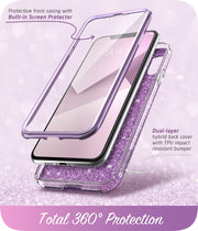 iPhone XS | X Cosmo Case-Glitter Purple