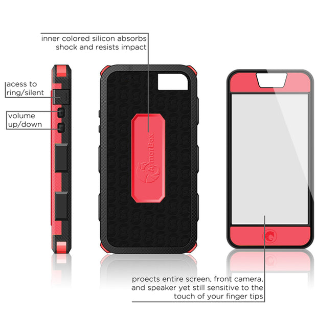iPhone 5C Armorbox Case (Open-Box) -Red