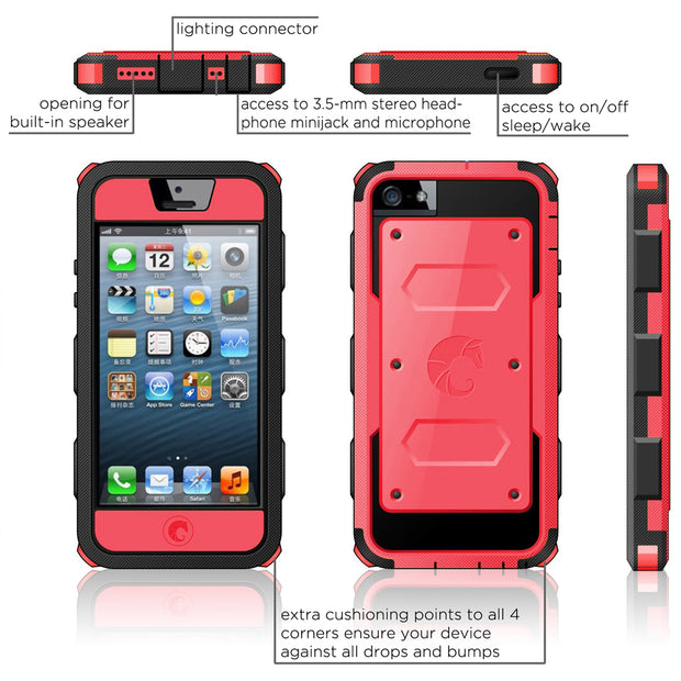 iPhone 5C Armorbox Case (Open-Box) -Red