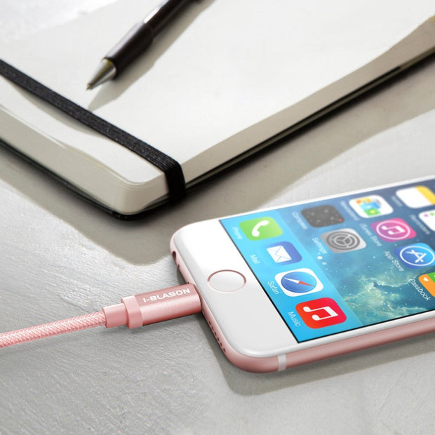 6ft Lightning Cable for Apple Devices - Rose Gold