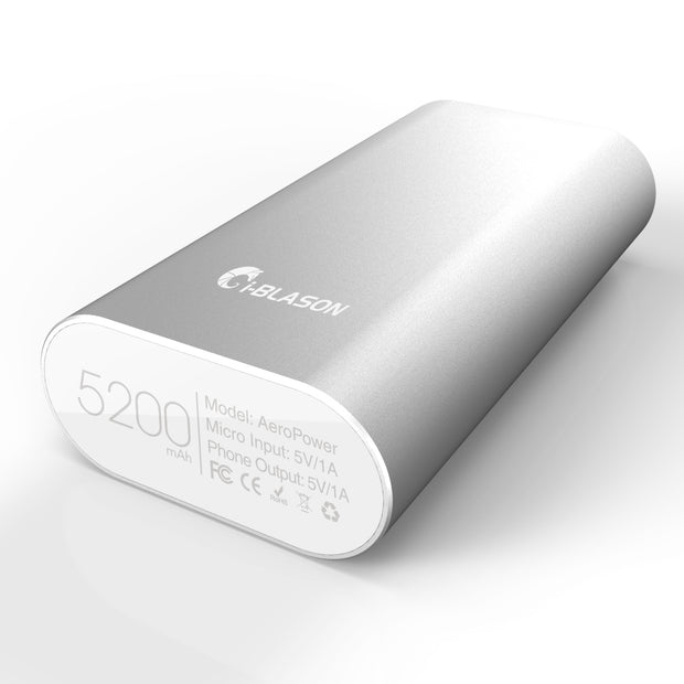 2 Port 5200 mAh Power Bank - Silver